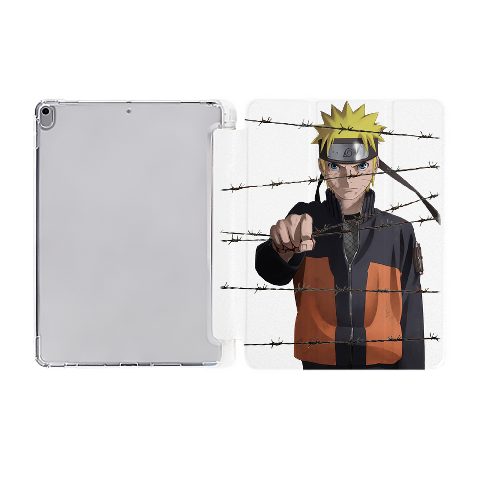 （画像用） NARUTO -ナルト- うずまき ナルト Uzumaki Naruto IPad ケース ペン収納付き 三つ折りスタンド PUレザー×シリコン 対応機種9.5/10.5/10.9インチ
